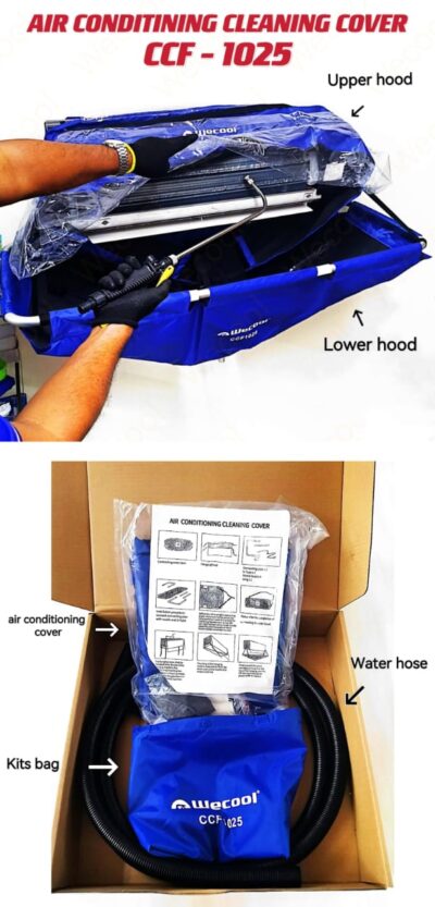 AIR CONDITIONING CLEANING COVER CANVANS SCS-CCF1015 (BLUE)